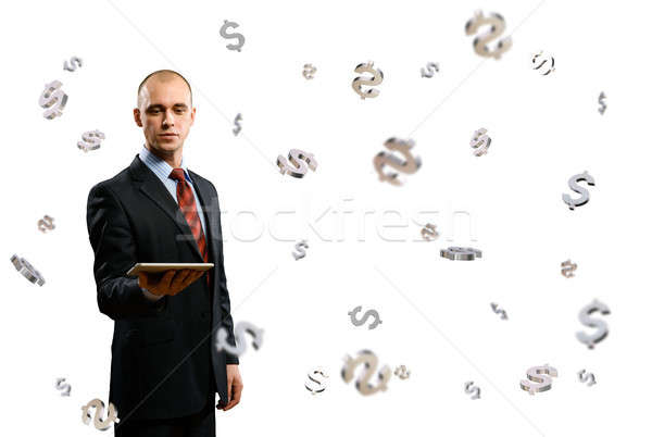 Homme comprimé lieu texte argent [[stock_photo]] © adam121