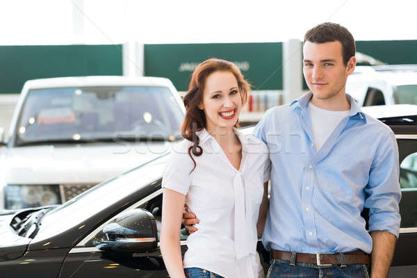 Young couple in the showroom Stock photo © adam121