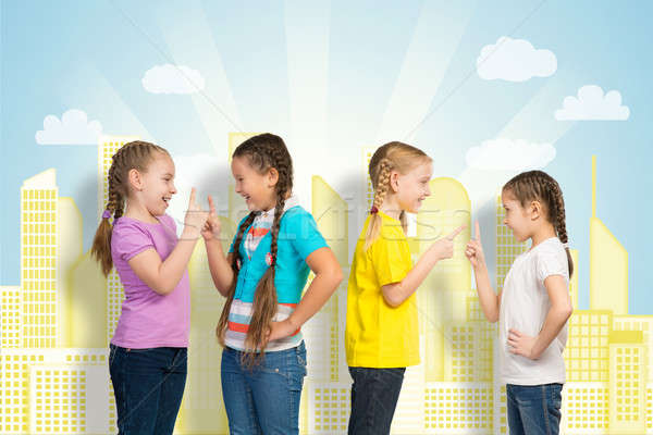 Stock photo: small group of girls