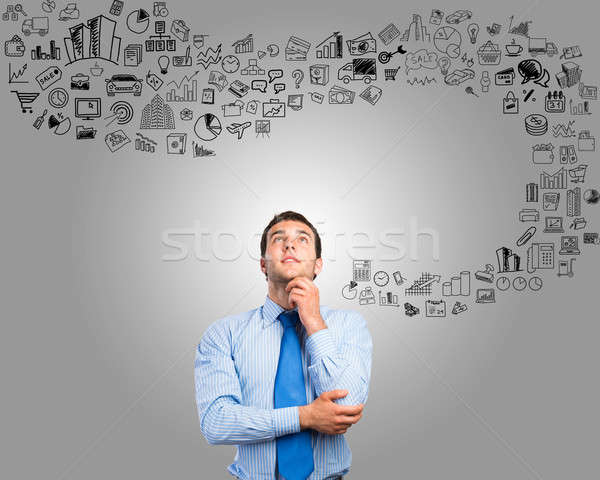 thinking business man Stock photo © adam121