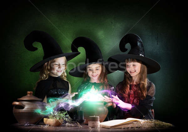 Three little witches Stock photo © adam121