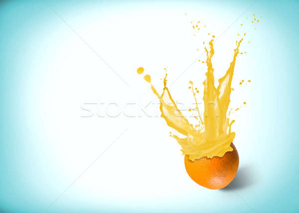 fresh orange juice with a splash Stock photo © adam121