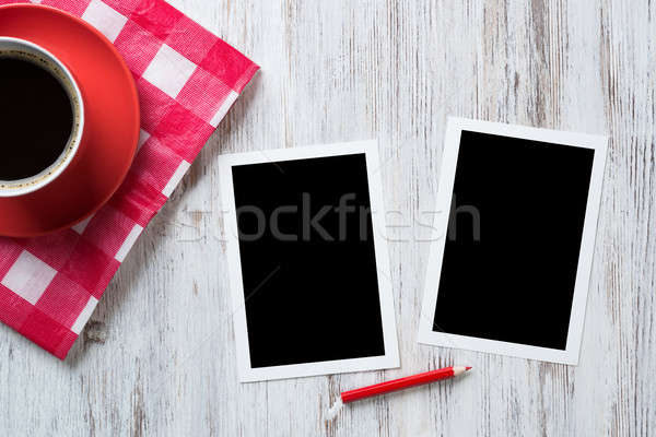 Blank photo frames on table Stock photo © adam121
