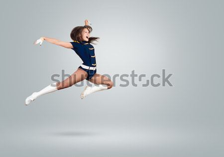 Cheerleader fille sautant ciel bleu mode Aller [[stock_photo]] © adam121