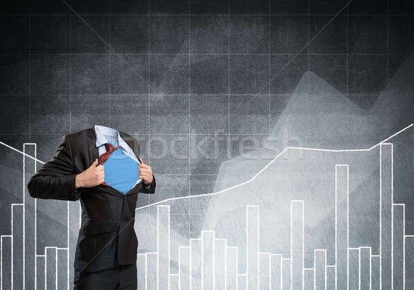 Stock photo: Headless super businessman
