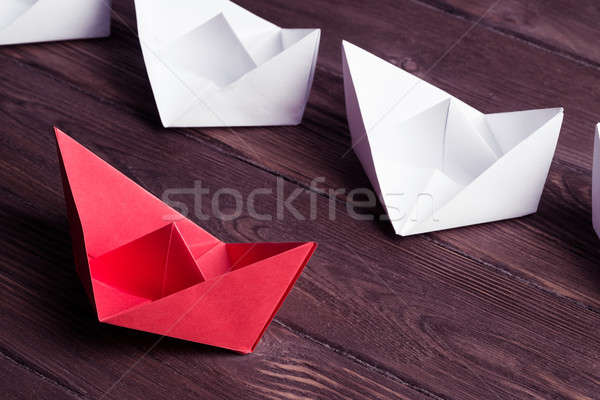 Affaires blanche couleur papier bateaux [[stock_photo]] © adam121