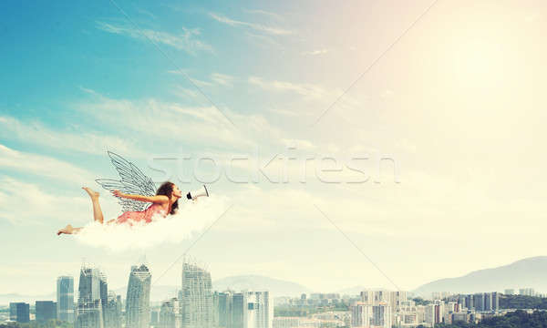 свободный экспресс мегафон Flying высокий Сток-фото © adam121