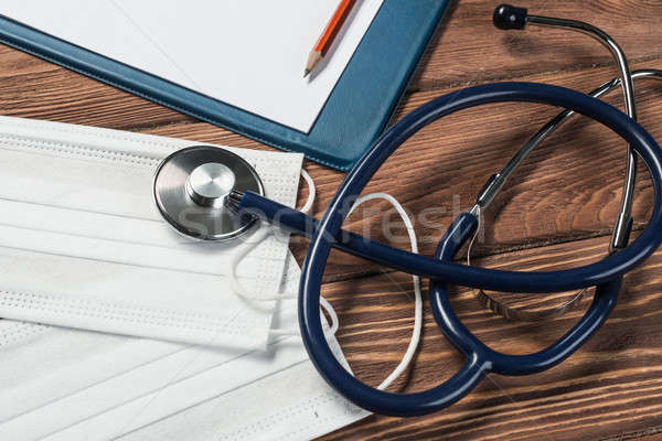 Bureau médecin médecine choses médecins table en bois [[stock_photo]] © adam121