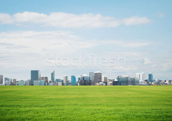 Natural landscape view of skyscrapers and urban buidings as symbol for modern lifestyle Stock photo © adam121
