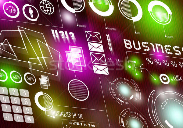 Technologien digitalen Business Bild Symbole Stock foto © adam121