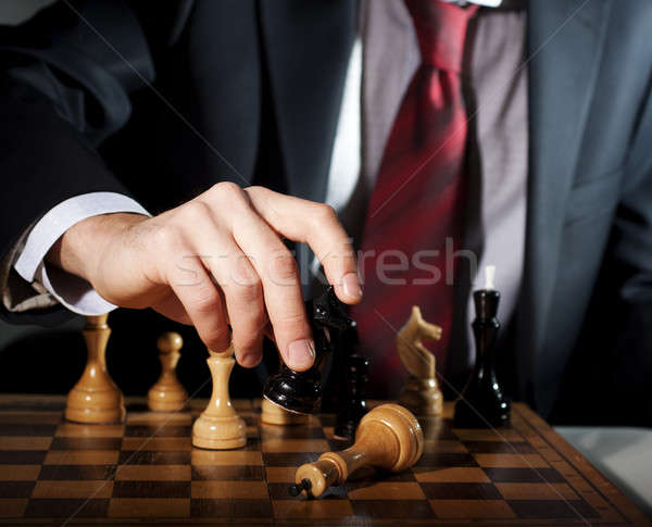 businessman plays chess Stock photo © adam121