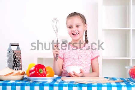 girl working in the kitchen Stock photo © adam121