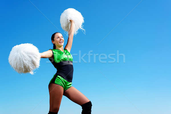 Cheerleader fille ciel bleu mode Aller couleur [[stock_photo]] © adam121