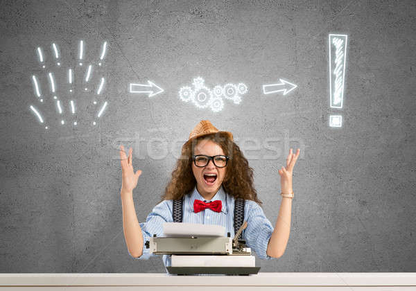 Stock photo: Girl writer