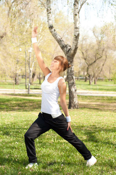 sport exercises in the park Stock photo © adam121