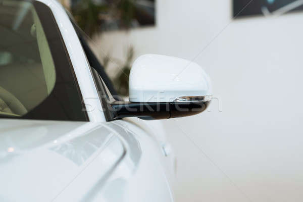 Stock photo: mirror white car