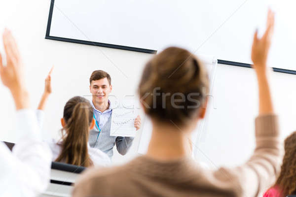 Enseignants parler élèves jeunes homme classe [[stock_photo]] © adam121