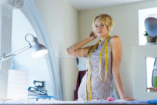 Seamstress in atelier studio Stock photo © adam121