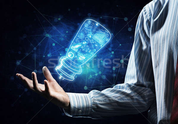 Stock photo: Bright idea for success achieving