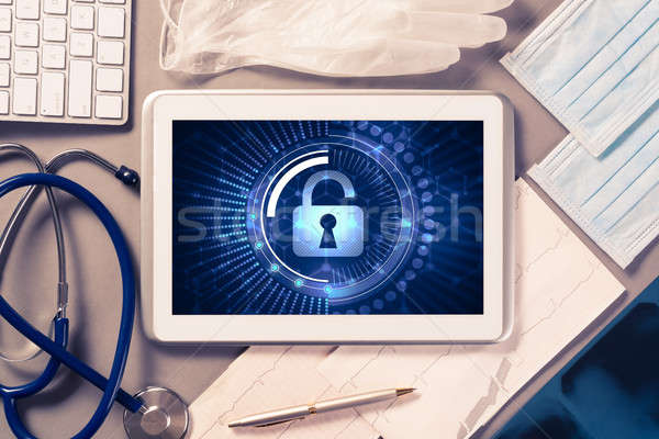 Web seguridad tecnología mesa médicos Foto stock © adam121