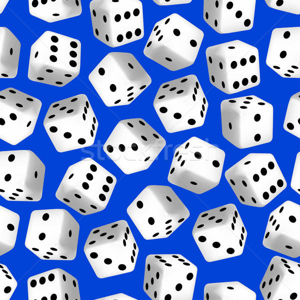 Black and white 3D dice seamless pattern Stock photo © adamfaheydesigns