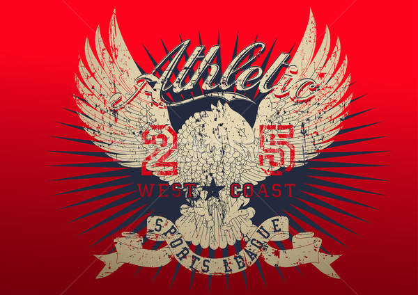 Sport liga vultur pasăre albastru Imagine de stoc © adamfaheydesigns
