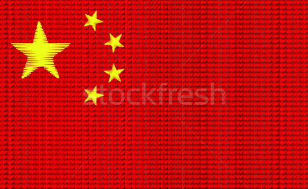 Kína zászló hímzés terv minta divat Stock fotó © adamfaheydesigns