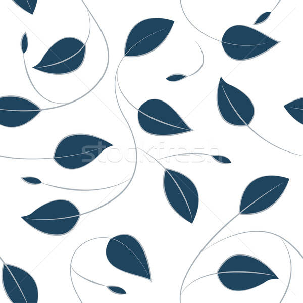 Stock photo: Fallling leaves in a seamless pattern