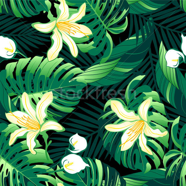 Download Tropical Lush Yellow Flowers Seamless Pattern Vector Illustration C Adam Fahey Adamfaheydesigns 7742768 Stockfresh PSD Mockup Templates