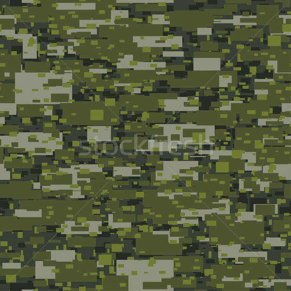 Camouflage urban disruptive block khaki seamless pattern Stock photo © adamfaheydesigns
