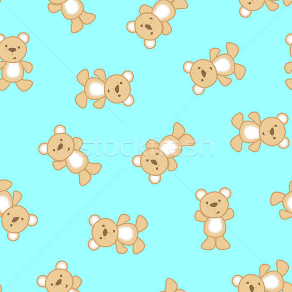 Cute teddy bear in a seamless pattern Stock photo © adamfaheydesigns