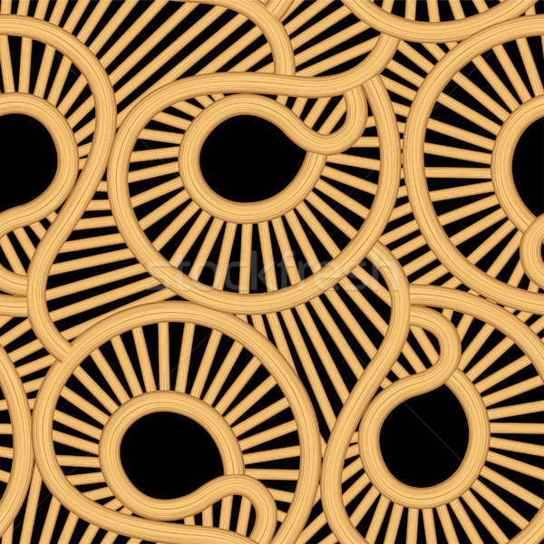 Cane wicker tear drop seamless pattern Stock photo © adamfaheydesigns