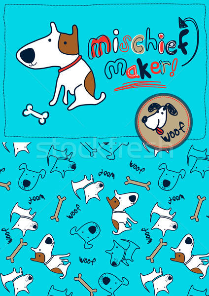 Mischief maker puppy dog woof Stock photo © adamfaheydesigns