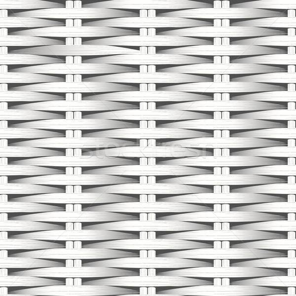 Cane flat woven white fiber seamless pattern Stock photo © adamfaheydesigns