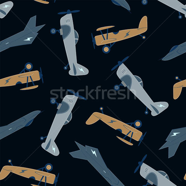 3 military planes in a seamless pattern Stock photo © adamfaheydesigns