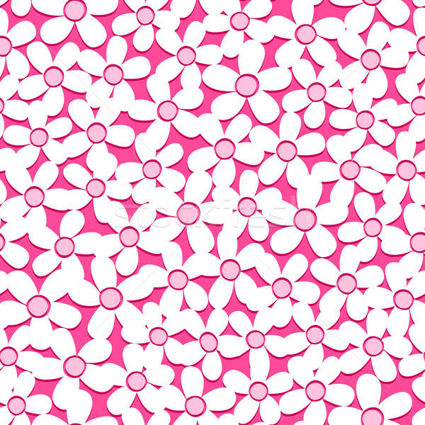 Cute weißen Blüten rosa Blume Hintergrund Stock foto © adamfaheydesigns
