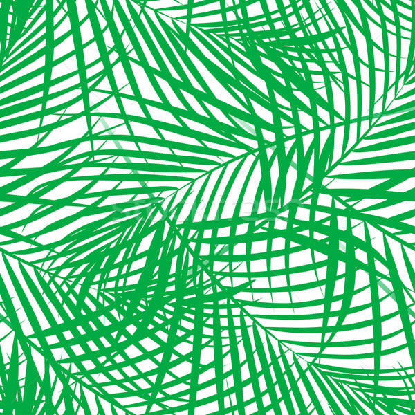 Tropical palm leaves green seamless pattern Stock photo © adamfaheydesigns