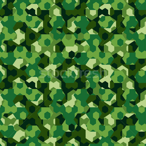 Forest camouflage geometric hexagon seamless pattern Stock photo © adamfaheydesigns
