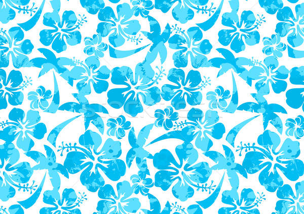 Hibiskus Palme wiederholen Muster Blume Mode Stock foto © adamfaheydesigns