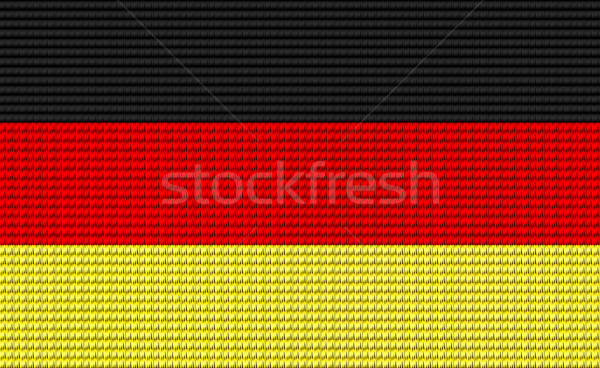 Deutschland Flagge Stickerei Design Muster Textur Stock foto © adamfaheydesigns