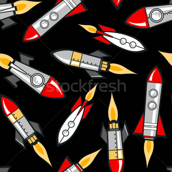 Space rockets in a seamless pattern Stock photo © adamfaheydesigns