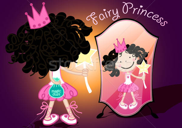 Fee Prinzessin halten Tasche Magie Staub Stock foto © adamfaheydesigns