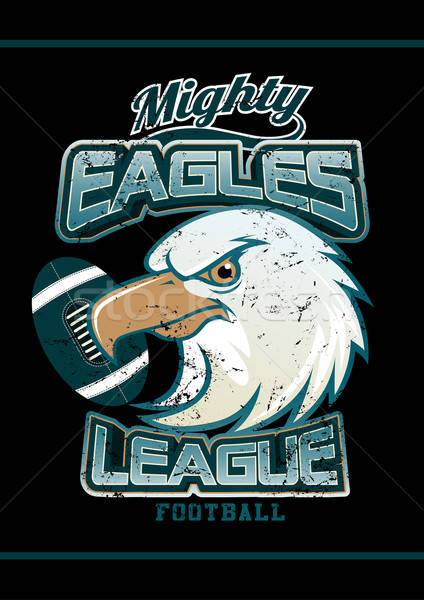 Mighty Eagles League football team on black background Stock photo © adamfaheydesigns