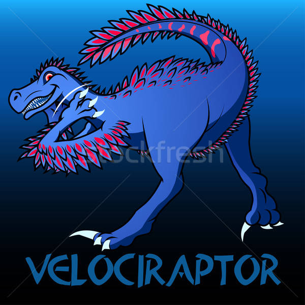 Velociraptor cute character dinosaurs Stock photo © adamfaheydesigns