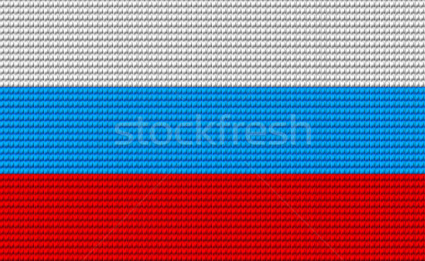 Russland Flagge Stickerei Design Muster Mode Stock foto © adamfaheydesigns