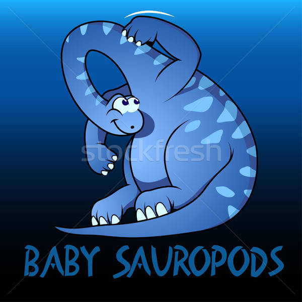 Baby Sauropods cute character dinosaurs Stock photo © adamfaheydesigns