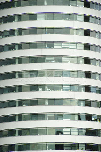 Gebäude modernes Gebäude benutzt Wolkenkratzer Fenster Stock foto © advanbrunschot