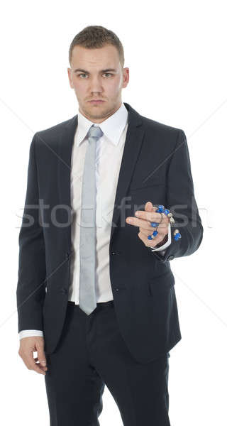 businessman with a Greek komboloi Stock photo © advanbrunschot