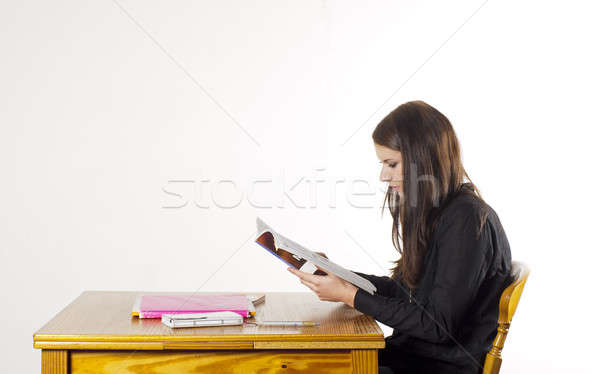 a girl studying Stock photo © advanbrunschot