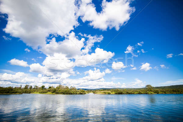 Calm River and Amazing Blue Sky Stock photo © aetb